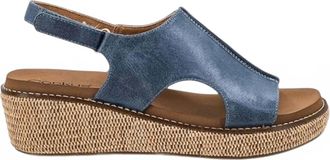Corkys Footwear Womens Volta Ii Lower Heel Wedge Sandal In Ocean