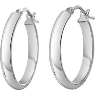 Bony Levy 14K Gold Hoop Earrings in 14K White Gold at Nordstrom
