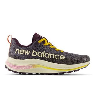 New Balance Womens FuelCell SuperComp Trail in Purple/Beige/Orange Synthetic, size 4.5 Narrow