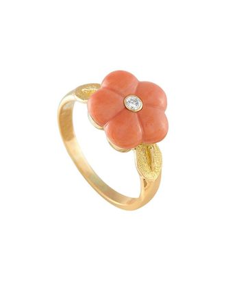 Van Cleef & Arpels 18K Coral Ring (Authentic Pre-Loved)