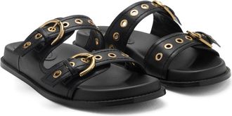 Mango Buckle Slide Sandal in Black at Nordstrom, Size 8.5Us