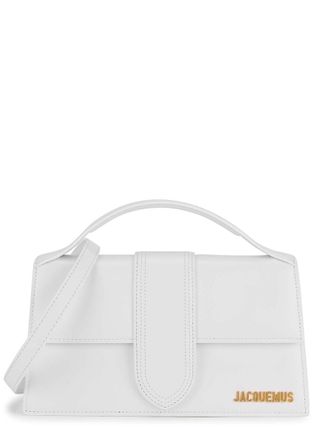 Jacquemus Le Grande Bambino White Leather Top Handle Bag, Bag, White - One Size