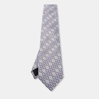 S.T. Dupont S. t. Dupont Lavender Jacquard Silk Tie