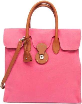 Ralph Lauren Tweedehands leren handtassen - Dames - Vintage Handtas - Roze - ONE Size - Vintage