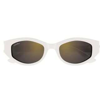 Cartier Ct0667S Zonnebril - Dames - Accessoires - Wit - Maat: 51 MM