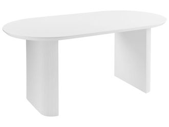 Beliani Mesa de comedor de derivado de madera 8 personas l180