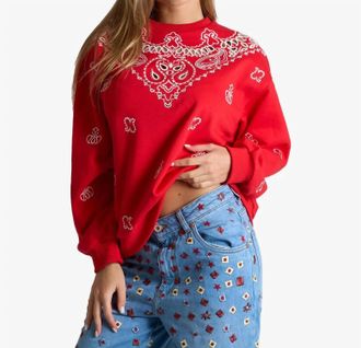 ottod'Ame Bandana Sweatshirt In Fiamma