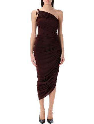 Magda Butrym Asymmetrical Draped Midi Dress
