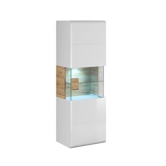 Petits Meubles Vitrina mural 1 puerta con led tableros de aglomerado laminados