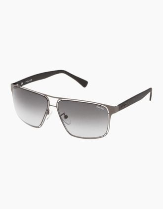 Police Mens Police Offside 2 Silver Sunglasses - Size: ONE size