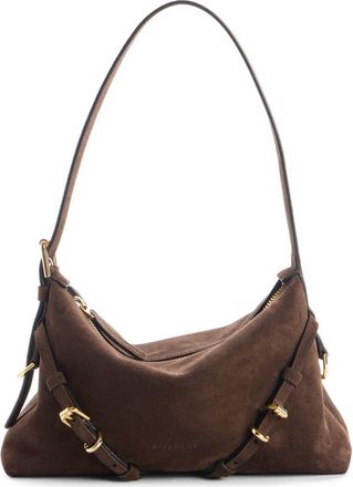Givenchy Mini Voyou Suede Shoulder Bag in 202-Ebony Brown at Nordstrom