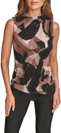 DKNY Print Mock Neck Sleeveless Top in Nolita Multi at Nordstrom, Size X-Large