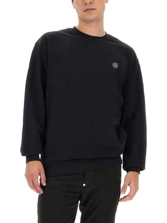 Philipp Plein Rhinestone Logo Sweatshirt - Black