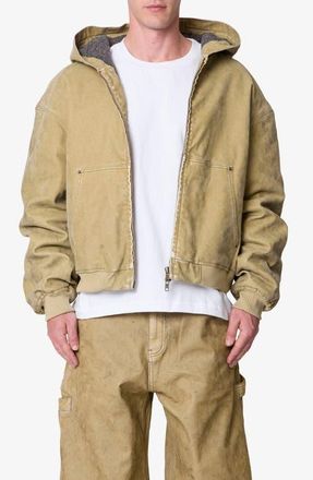 mnml Stretch Cotton Work Jacket in Tan at Nordstrom, Size X-Large