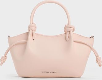Charles & Keith Sammie Knotted-Handle Tote Bag
