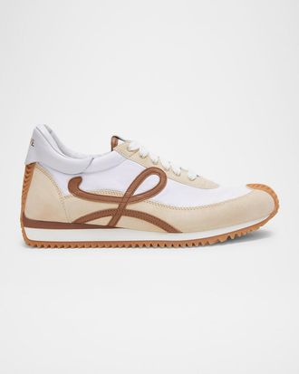 Loewe Flow Runner Suede and Leather Sneakers