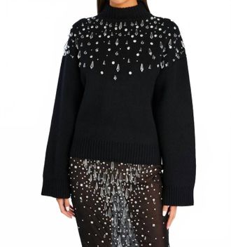 Retrof&ecirc;te Christa Embellished Sweater In Black