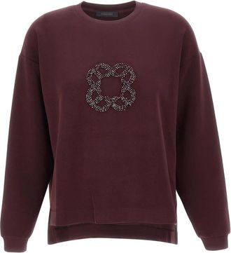 Elena Miro Hoodies & sweatvesten, Dames, Rood, XL, Polyester, Monogram Scuba Sweatshirt