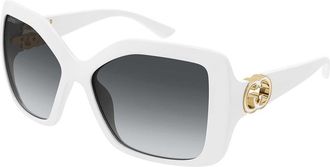 Gucci GG2015S 003 Womens Sunglasses White Size 59 - Free RX Lenses - Free RX Lenses