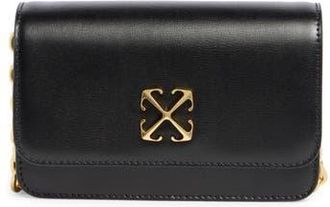 Off-white Jitney Leather Wallet on a Chain in Black at Nordstrom Rack