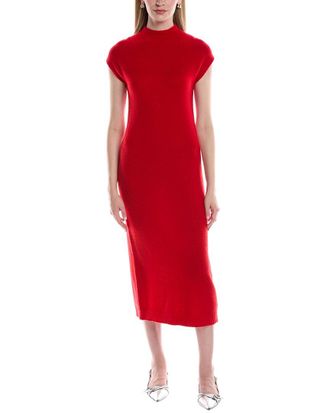 Alberta Ferretti Philosophy Funnel Neck Cashmere Midi Sweaterdress