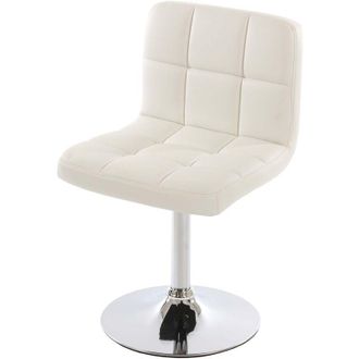 Hhg Non utilizzato] Sedia lounge Kavala ecopelle 48x45x78cm bianco
