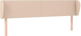 vidaXL Cabecero de cuero sintético color capuchino 163x23x78/88 cm Vidaxl