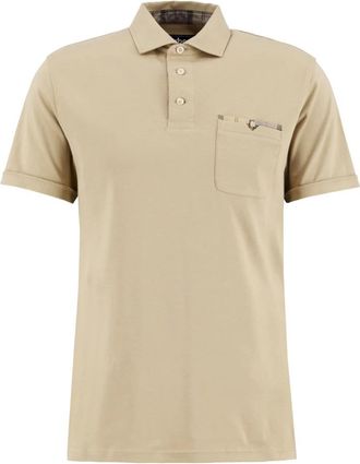 Barbour Corpatch Tailored Polo Shirt - Heren - Polos - Beige - S - Katoen - Tops