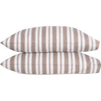 Matouk Elio Set of 2 Pillowcases in Mocha at Nordstrom, Size Standard
