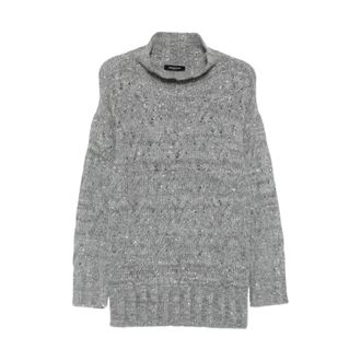 Fabiana Filippi Wolmix coltrui trui - Dames - Truien - Grijs - Maat: M Wol
