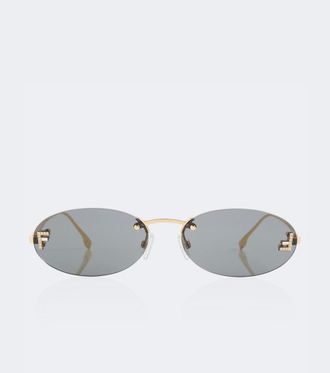 Fendi Fendi First Crystal oval sunglasses
