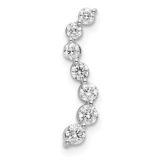 Diamond2Deal 14K White Gold Lab Grown Diamond 7-Stone Journey Pendant (0.36ct, VS, G-H)