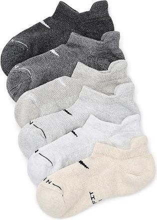 Nike Elevated No Show (6 Pairs) Athletic Shoes 7 : SM (US 4-6 Big Kid Shoe Size - Womens Shoe 4-6), Cotton