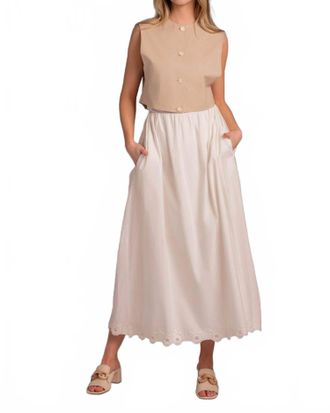 Alysi Sleeveless Button Up Vest In Pelle