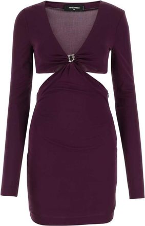 Dsquared2 Plum viscose mini dress