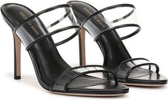 Veronica Beard Asha Sandal in Clear/Black at Nordstrom, Size 5.5