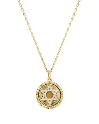 Sabrina Designs 14K 0.13 Ct. Tw. Diamond Star Of David Necklace