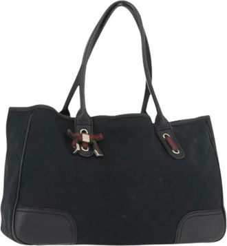 Gucci Pre-owned Tote Bags, female, Black, Size: ONE SIZE Pre-owned GG Canvas Tote Bag