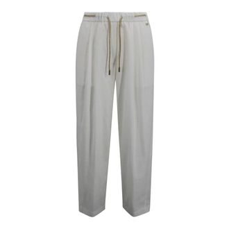 Herno Drawstring Trousers - female - Herno - Wide Trousers - White - XS - Trousers