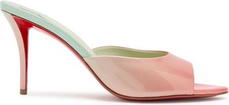 Christian Louboutin Miss Z 80 Patent Leather Mules - Metallic Silver - 41 (IT41 / UK8)