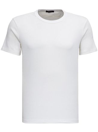 Tom Ford White Cotton Crew Neck T-Shirt Man Tom Ford