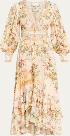 Camilla Twilight in Istanbul Long Button-Front Dress