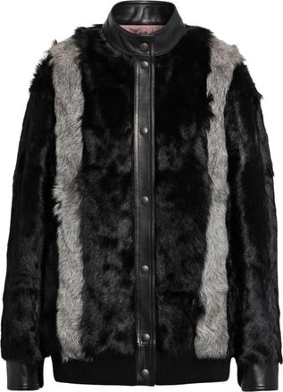 Valentino Garavani Faux Fur & Shearling Jassen - Dames - Jassen - Zwart - S - Jassen