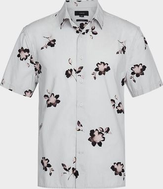 Vince Mens Cascading Floral Sport Shirt