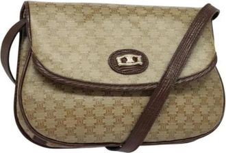 Celine Pre-owned Cross Body Bags, female, Beige, Size: ONE SIZE Pre-owned Vintage Canvas Crossbody Bag