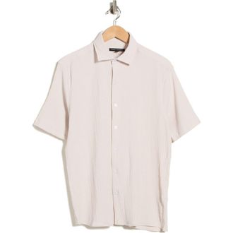 Robert Barakett Homer Short Sleeve Button-Up Shirt in String at Nordstrom Rack, Size Xx-Large