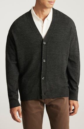 Mavi Relaxed V-Neck Cardigan in Anthracite Melange at Nordstrom, Size X-Large