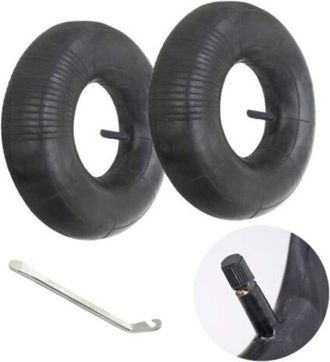 OEM Chambre A Air - 3.50/4.00-6 - Valve Droite - Pour Brouette Chariot Scooter - 2 Pi&egrave;ces