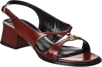 Celine Celine Clemence Triomphe Leather Slingback Sandal