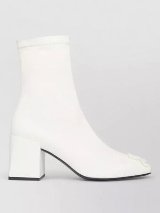 Courr&egrave;ges ankle length block heel boots